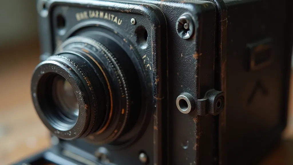 Vintage box camera close-up