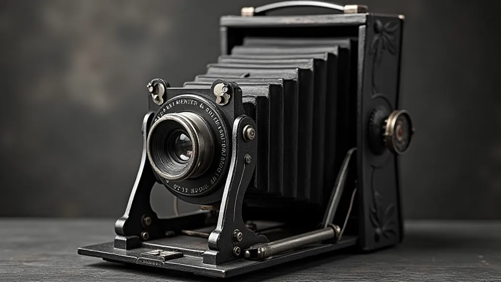 A Daguerreotype camera with a spherical lens
