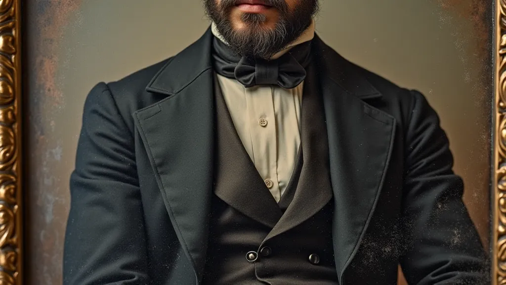 Vintage daguerreotype portrait of a man.