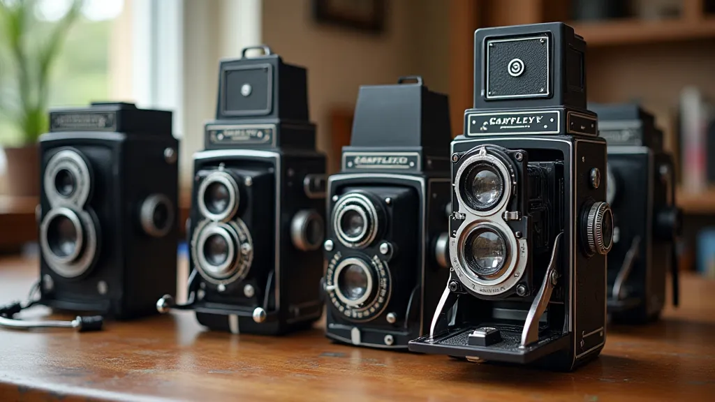 Collection of various Graflex cameras