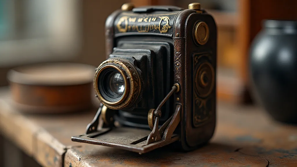 Kodak Brownie box camera detail
