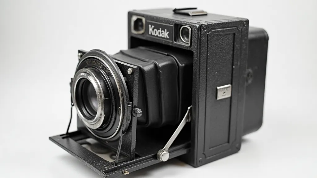 Early Kodak camera with roll film cartridge