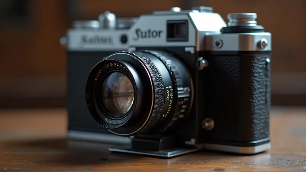 Leaf shutter opening inside an antique rangefinder camera