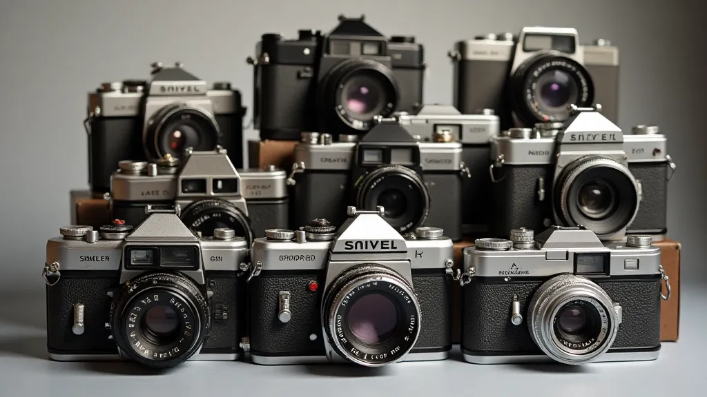 Collection of vintage rangefinder cameras