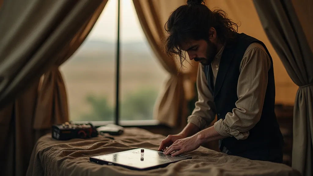 Victorian photographer preparing wet plate collodion